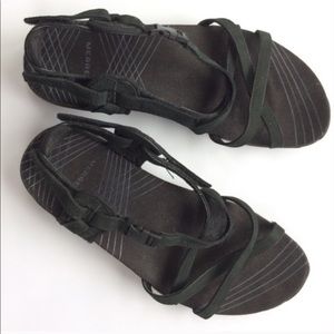 Merrill Aster Leather Strap Sandals Size 9